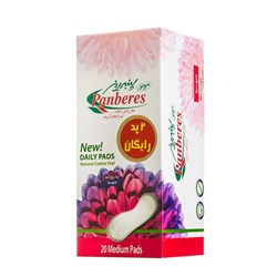 پد بهداشتی روزانه پنبه ریز سایز متوسط بسته 20 عددی