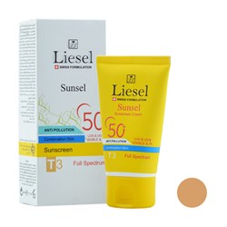 کرم ضد آفتاب 50 درصد مناسب پوست مختلط لایسل مدل T3 حجم 40 میلی لیتری
