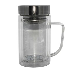لیوان دمنوش ساز  شیشه ای کد 001