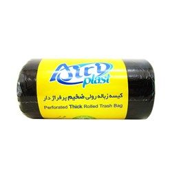 کیسه زباله رولی ضخیم پرفژدار 70*55 سایز متوسط آیری پلاست 500 گرمی