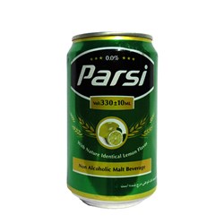 نوشیدنی مالت بدون الکل پارسی با طعم لیمویی  قوطی حجم 330 میلی لیتری