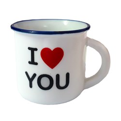 لیوان سرامیکی مدل I LOVE YOU مجموعه دو عددی