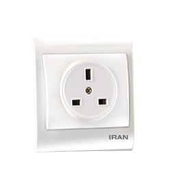 پریز برق BS-1363 ایران الکتریک مدل 2009 سفید