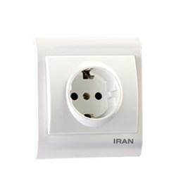 پریز برق ارتدار ایران الکتریک مدل 2009 سفید