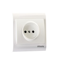 پریز ساده برق ایران الکتریک مدل 2009 سفید