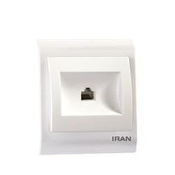 سوکت تلفن تک ایران الکتریک مدل 2009 سفید