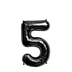 بادکنک فویلی عدد 5 مشکی 32 اینچی