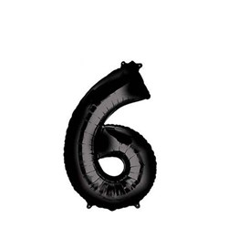 بادکنک فویلی عدد 6 مشکی 32 اینچی