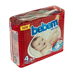 پوشک ببم سایز 4 تعداد 34 عددی