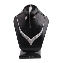 سرویس نقره زنانه مدل پر نگین کد M110